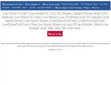 Tablet Screenshot of liveonlinetv247.com